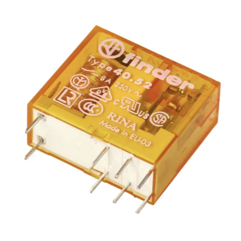 PCB/Plug-in Rel. 5mm.pinning 2CO 8A/12VAC/Agni (40.52.8.012.0000)